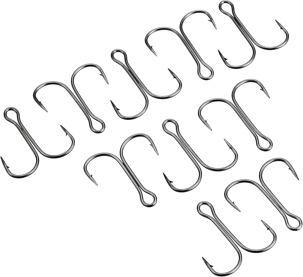 Amazon | 【タチウオ用】ダブルフック180°蝶針【ウキ釣り用